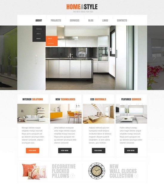 White Interior Design WordPress Theme