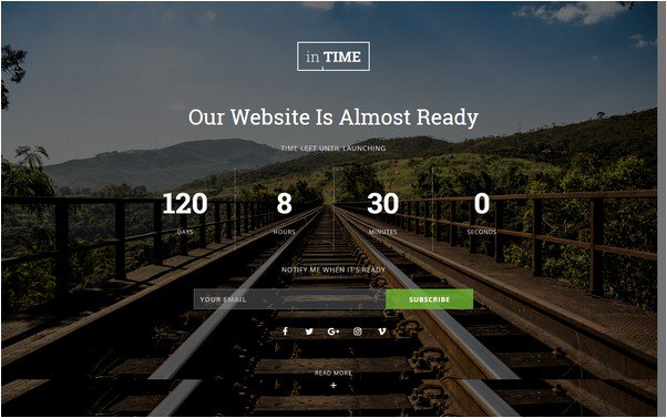 inTime - Responsive Coming Soon Template
