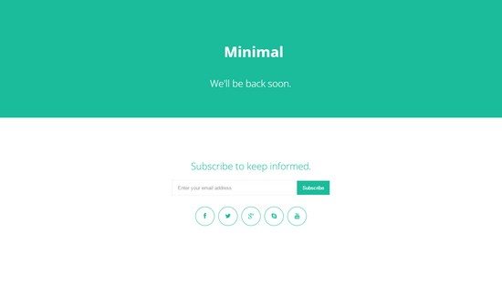 minimal - coming soon page