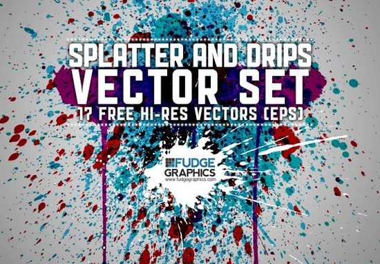 17 Free Splatter & Drips Vectors