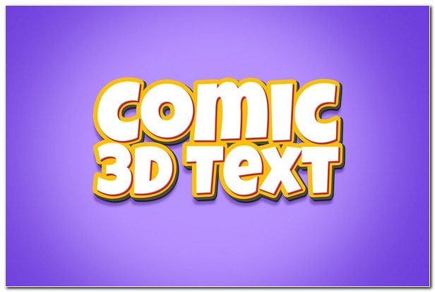  3D Comic Text Effect PSD