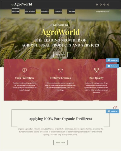 50+ Best Agriculture Website Templates 2020 - Templatefor