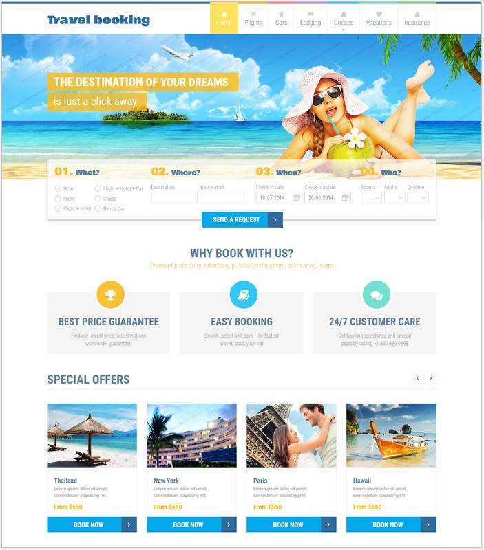 Airline Tickets Responsive Website Template