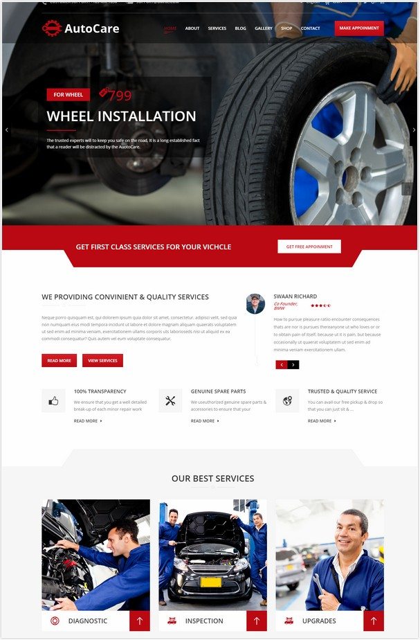 Auto Care - WordPress Theme for Car Mechanic, Workshops, Auto Repair Centers