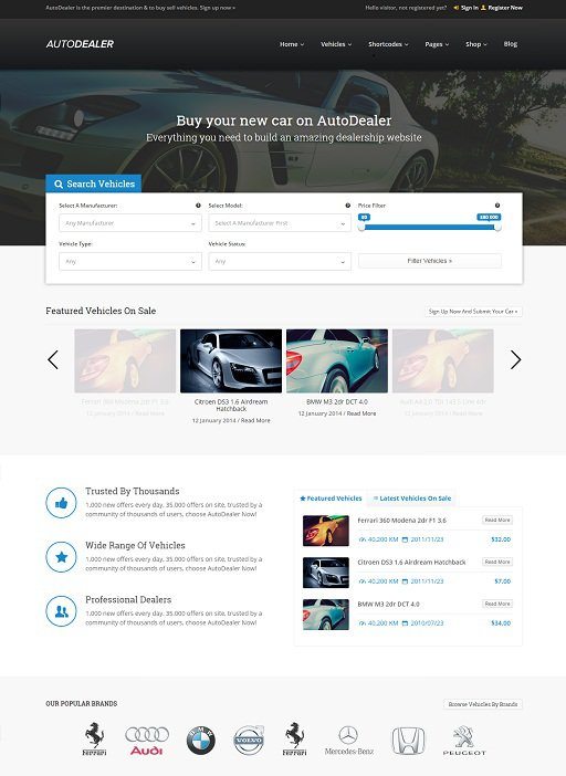 AutoDealer – Car Dealer Premium WordPress Theme