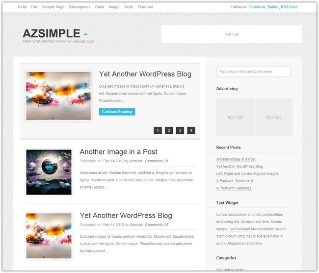 AzSimple WordPress Theme