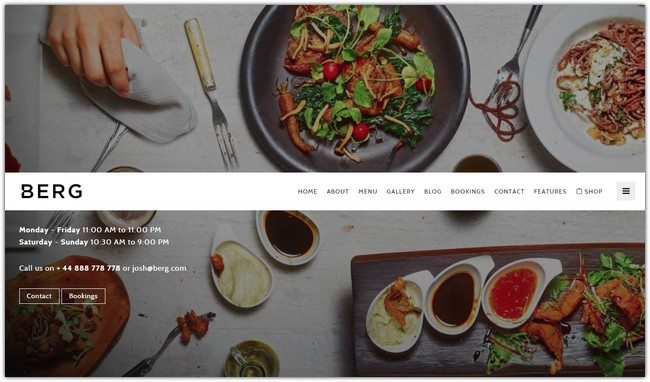 BERG - Restaurant WordPress Theme