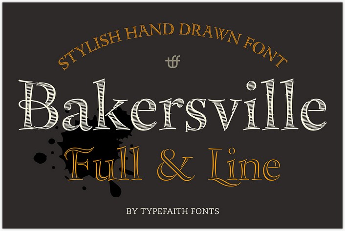 Bakersville Serif Scetch Font