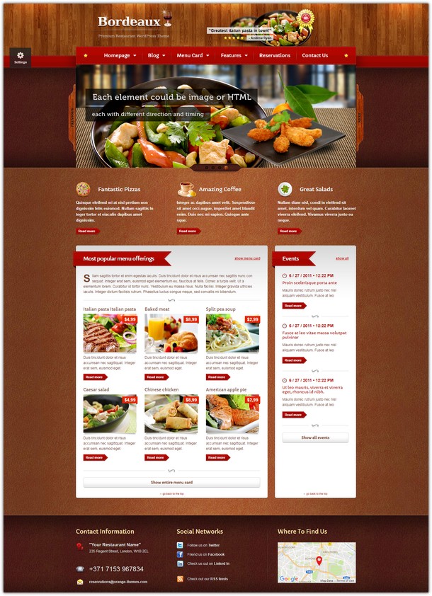 Bordeaux - Premium Restaurant HTML Template