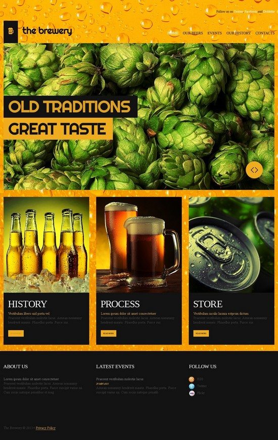 Brewery Website Template