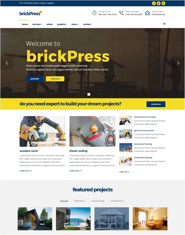 BrickPress - Construction & Building HTML5 Template
