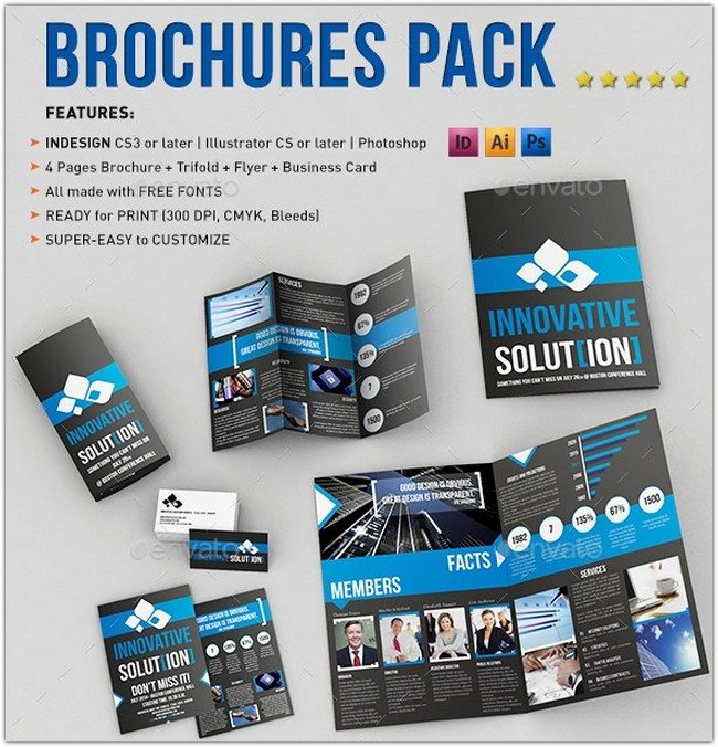 Brochure Pack A4+Trifold Leaflet+Business Card