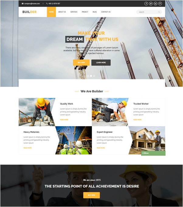 Builder - Construction and Builder HTML Template