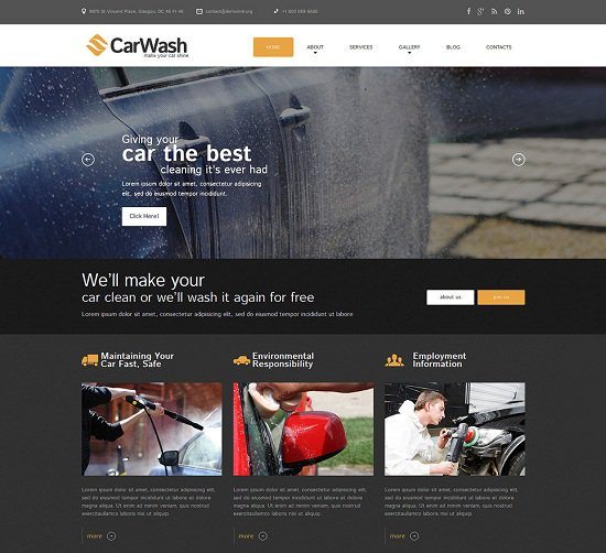 Car Wash Responsive WordPress Theme