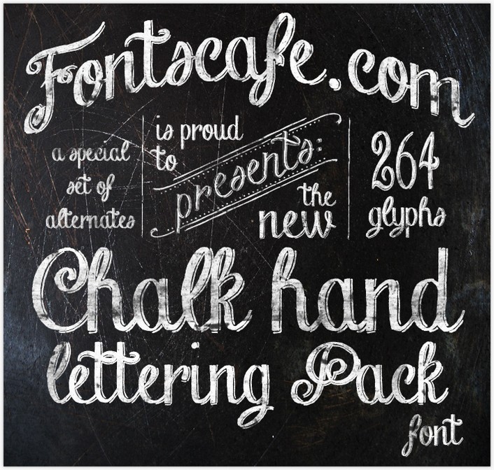 Chalk Hand Lettering Shaded