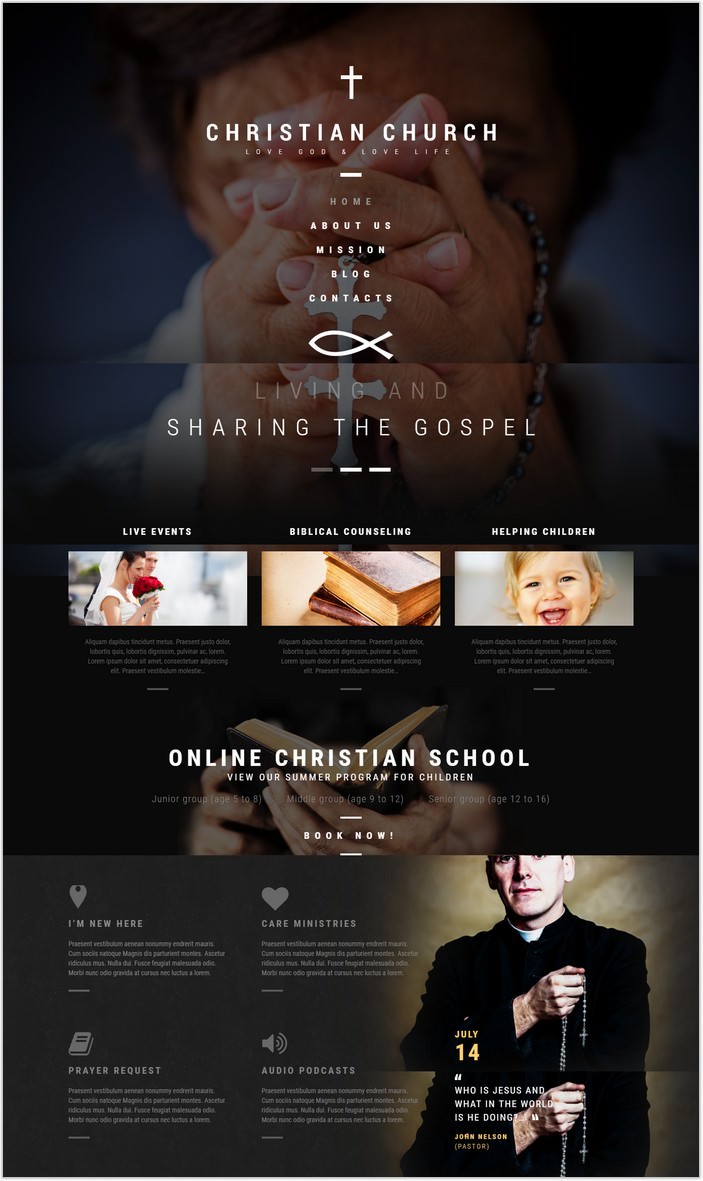 Christian Church WordPress PHP Theme