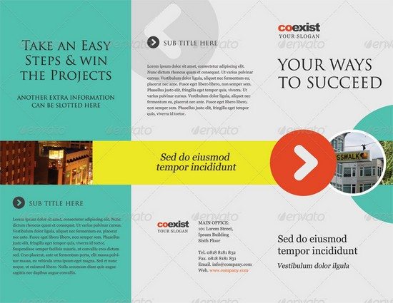Coexist - Trifold Brochure PSD Template