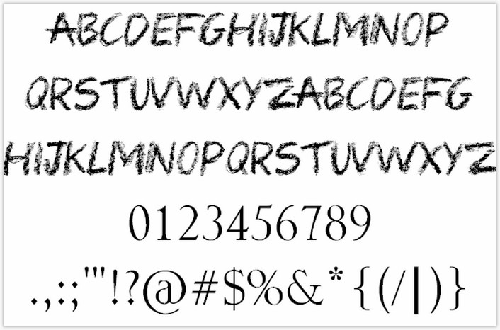 Colored Crayons Font by Jonathan S. Harris