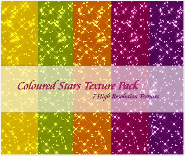 Coloured Stars Texture Pack2 