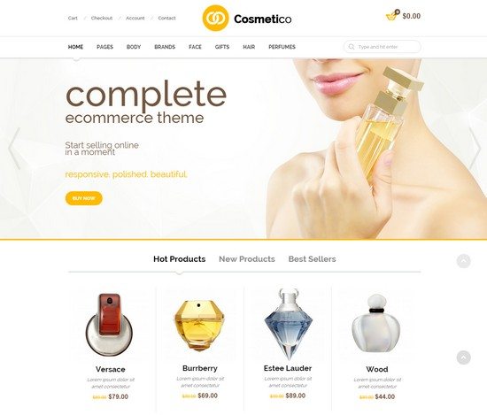 Cosmetico - Responsive eCommerce WordPress Theme