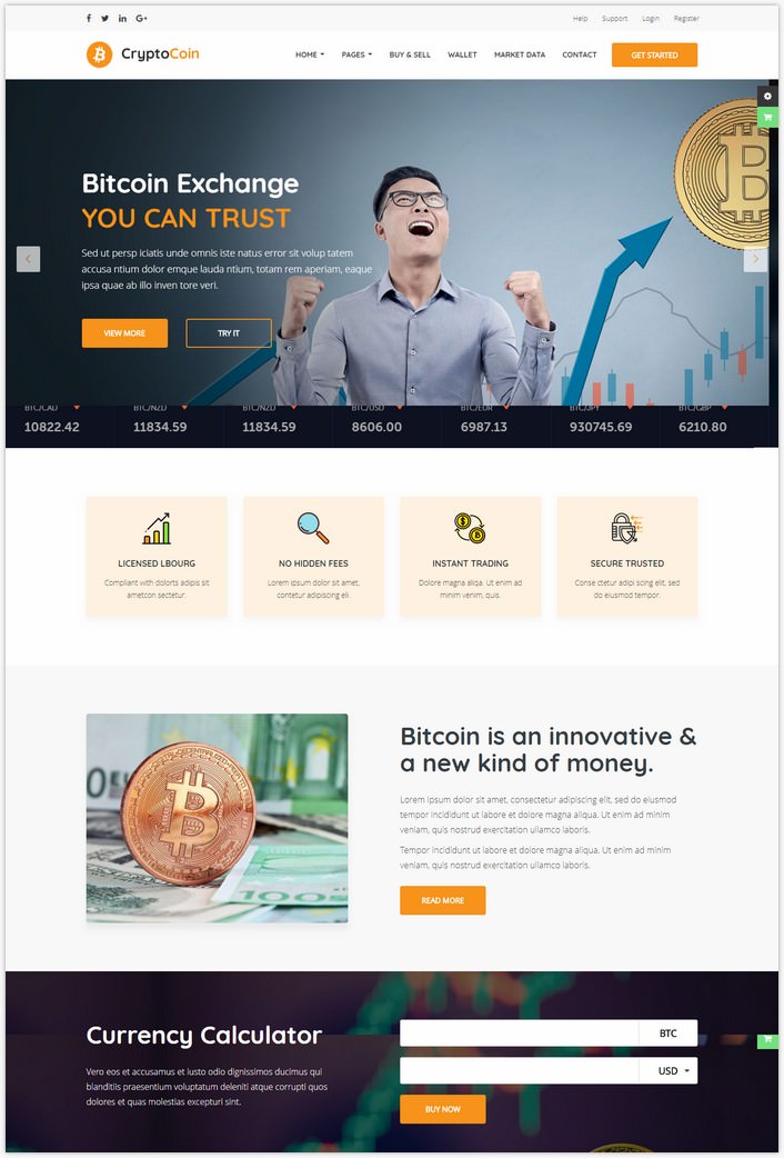 16+ Best Cryptocurrency & Bitcoin Website Templates 2018 - Templatefor