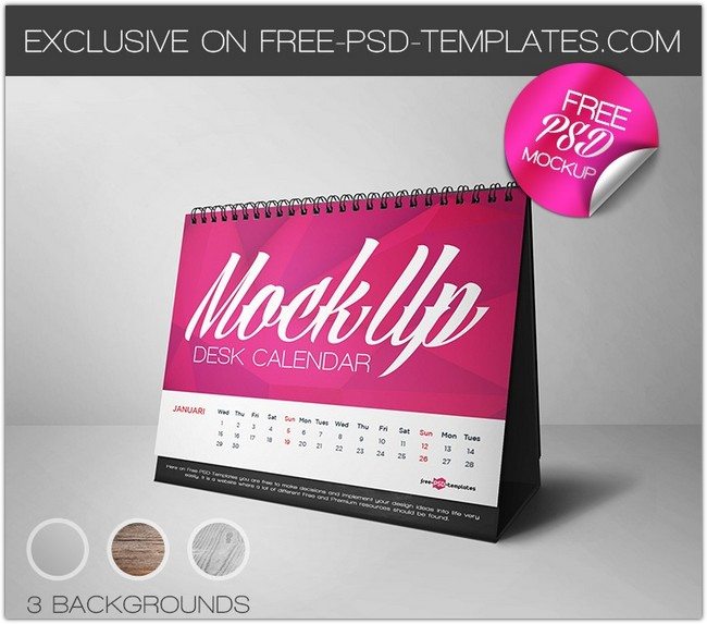 Download 45 Calendar Mockup Templates For New Year Templatefor PSD Mockup Templates