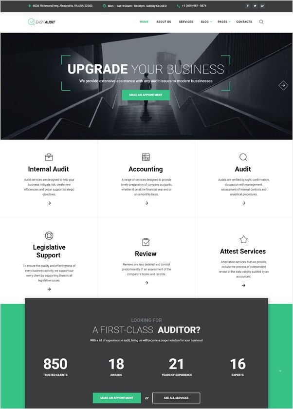 Easy Audit - Multipage Consulting Website Template