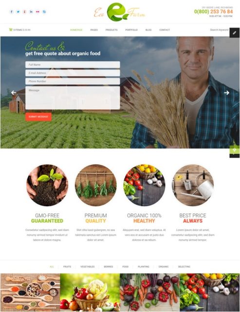 50+ Best Agriculture Website Templates 2020 - Templatefor