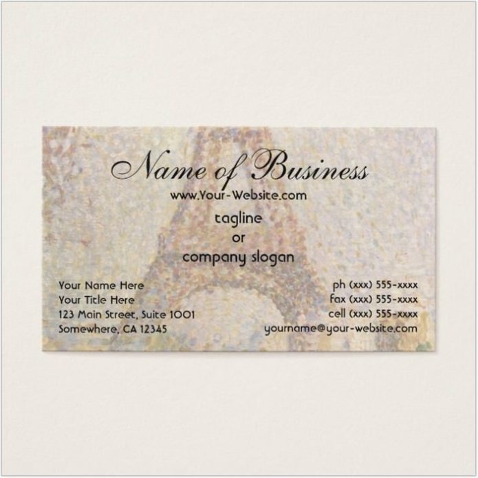 Eiffel Tower by Georges Pierre Seurat Business Card