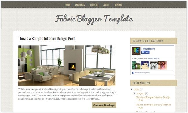 Fabric Blogger Template