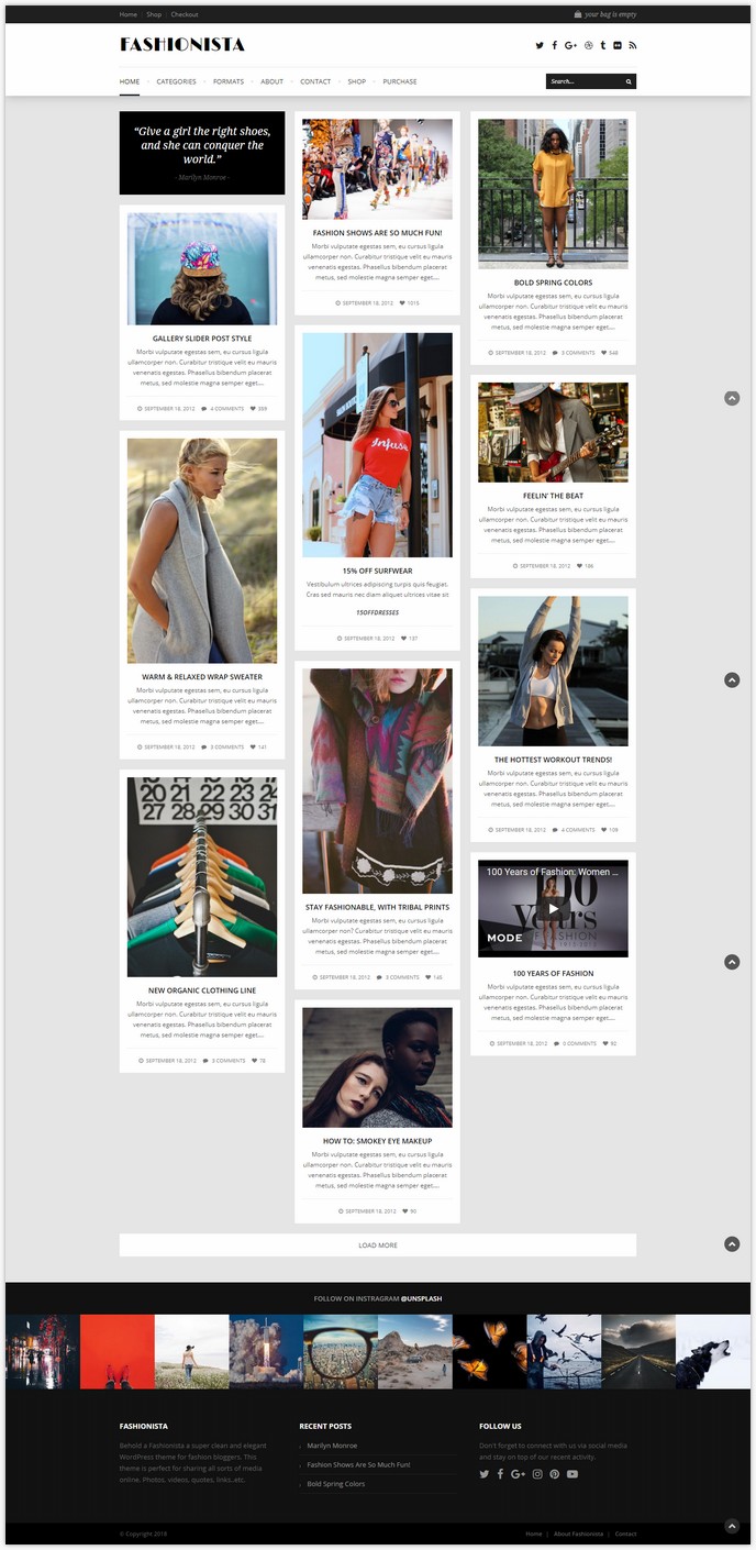 Fashionista - Responsive WordPress Blog & Shop Theme