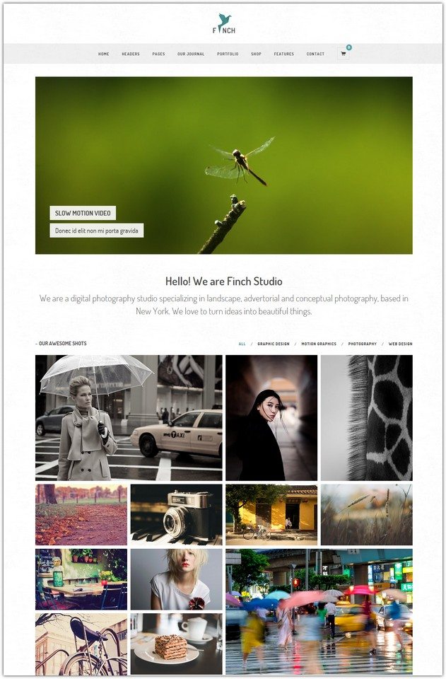 Finch – Photography & Magazine WordPress Theme