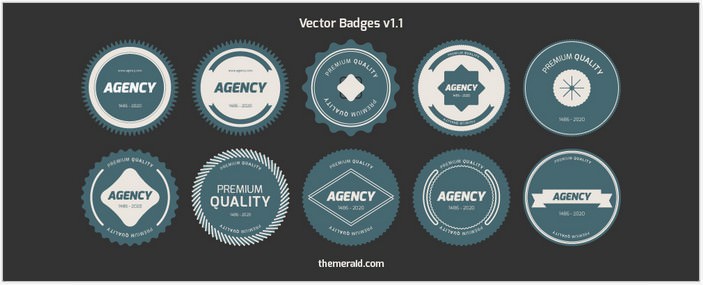 Flat Vector Badges — V1.1