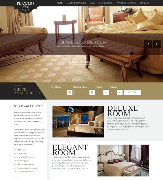 Flawleshotel - Online Hotel Booking Theme