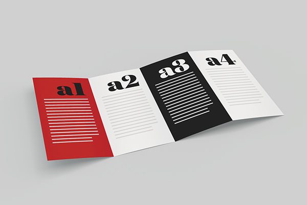 A1, A2, A3 And A4 Fold Brochure Tool For Presentation