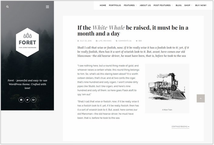 Foret - Creative theme for writers