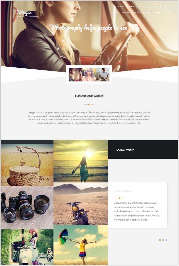 Fotogez - Creative Photography PHP Template