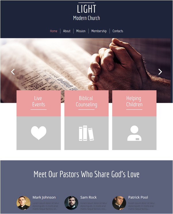 Free HTML5 Theme for Religious Site