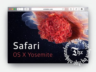 Free PSD Safari Yosemite Browser Mockup