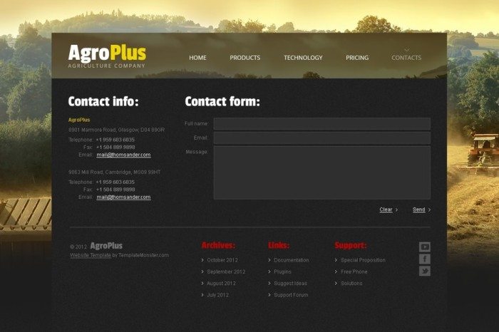 Website Template – Agriculture