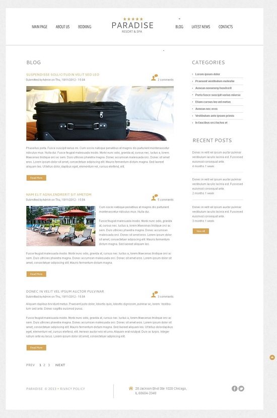 Free WordPress Theme for Hotel