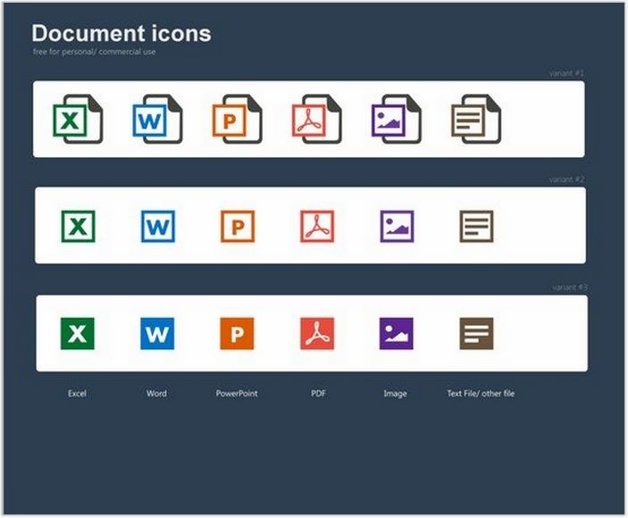 Free document icons