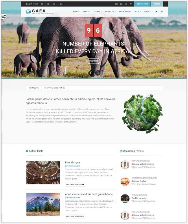 Gaea - Environmental WordPress Theme