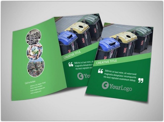 Green Living & Recycling Brochure Template