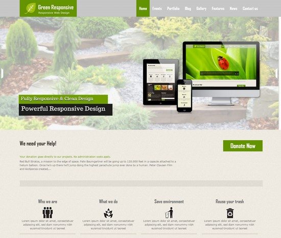 Green Responsive WordPress Theme
