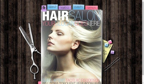 Hair Salon HTML5 FlipBook Template