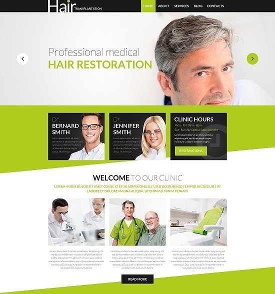 Hair Transplantation WordPress Theme