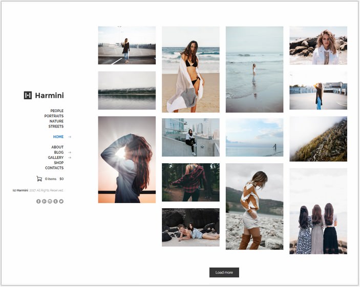 Harmini Photography PHP WordPress Theme