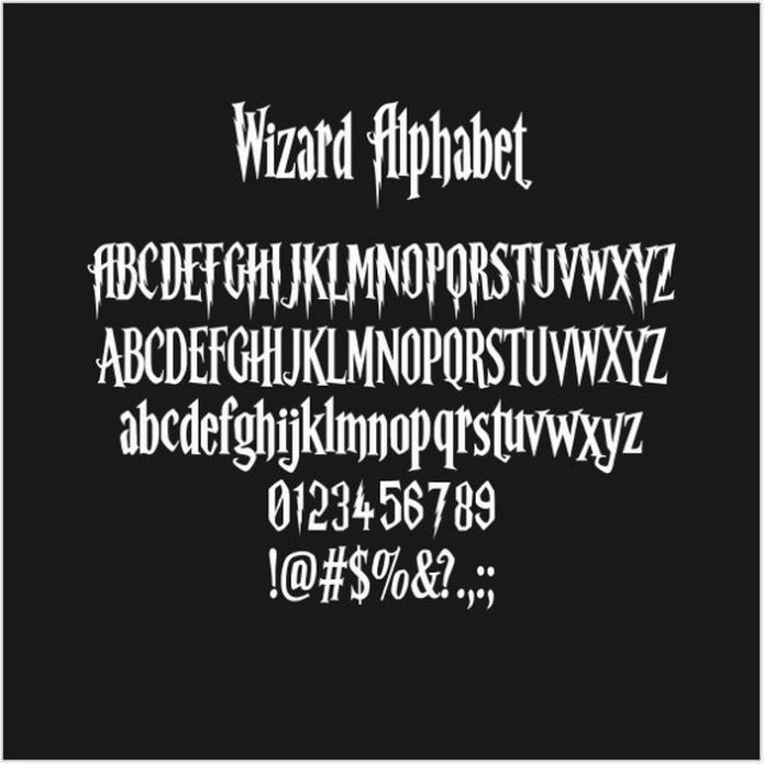 how to write harry potter font