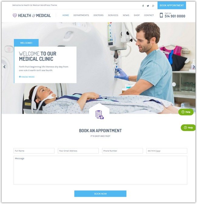 Health & Medical Responsive WordPress Template